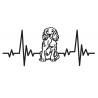 Naklejka Spaniel - linia życia