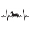Naklejka Corgi - linia życia