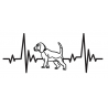 Naklejka Beagle - linia życia